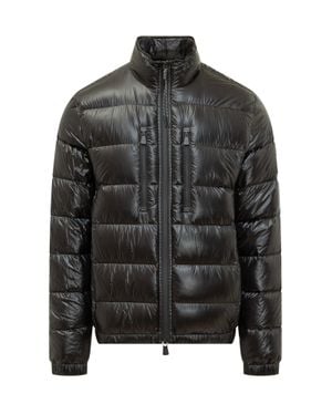 Moncler Mini Bomber Jacket With Vertical Zip Pockets - Black