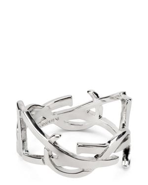 Saint Laurent Scarf Ring Cassandre - White
