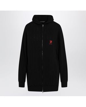 Balenciaga Wool Mini Cardigan Dress - Black