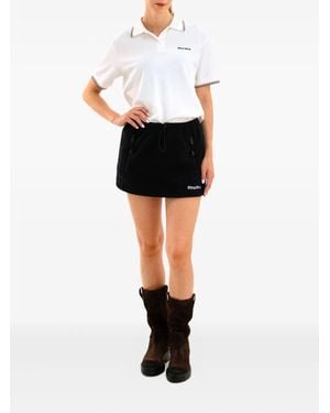 Miu Miu Fleece Mini Skirt With Drawstring Waist - Black