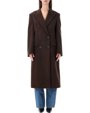 Stella McCartney Double-Breasted Wool Coat - Brown