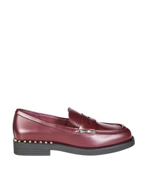 Ash Soft And Shiny Leather Moccasin - Purple