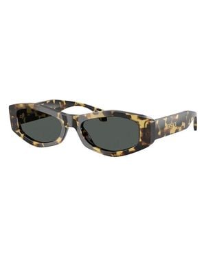 Versace Square Sunglasses With Tortoiseshell-Inspired Frames - Multicolor