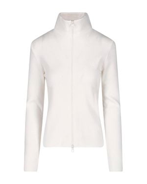 Courreges Zip-Front Turtleneck Sweater - White