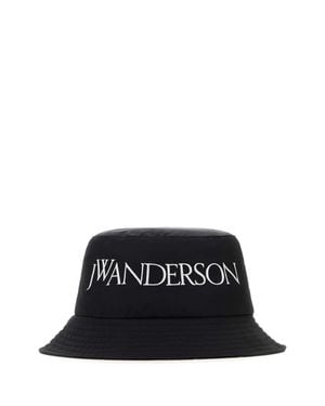 JW Anderson Nylon Blend Bucket Hat - Black