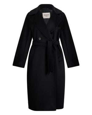 Weekend by Maxmara Double-Breasted Wool Coat - Black