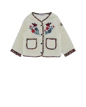 Moncler Kids Zip-Up Cardigan - Natural