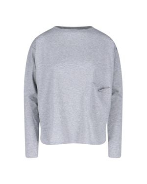 Ma'ry'ya Long Sleeve Crewneck Sweatshirt - Blue