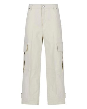 Ami Paris Cotton Pants With Pocket Lining - White