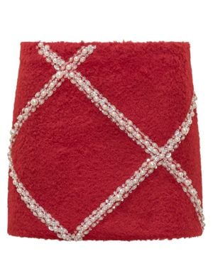 Des Phemmes Chic Mini Skirt For Fw25 - Red