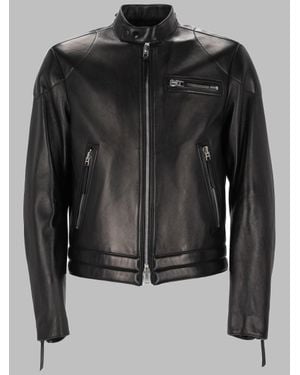 Tom Ford Slim-Fit Leather Jacket - Black