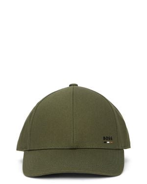 BOSS Cotton Cap With Curved Brim - Green