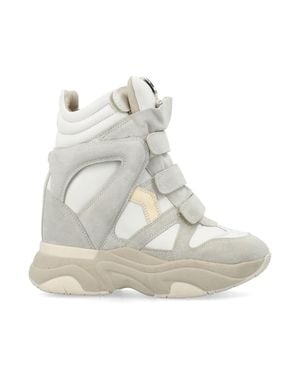Isabel Marant Balskee High-Top Wedge Sneakers - White