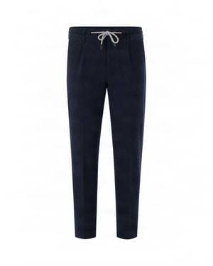 Eleventy Slim-Fit Drawstring Pants - Blue