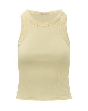 MC2 Saint Barth Sleeveless Ribbed Mini Top - Yellow