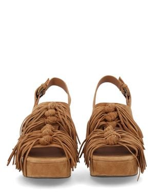 Ash Slingback Heels - Brown