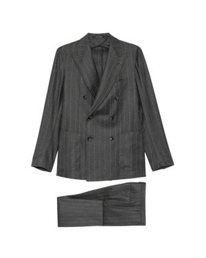 Tagliatore Tailored Wool Suit Pants For - Gray