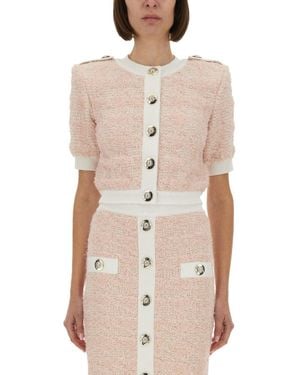 Balmain Tweed Cardigan - Natural