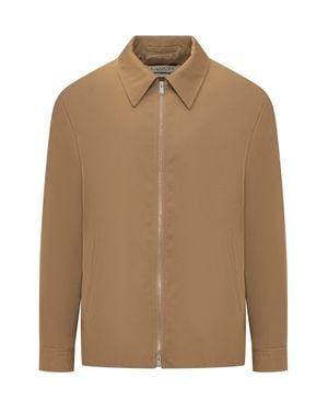 Lanvin Tailored Blouson Jacket With Logo - Brown