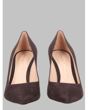 Gianvito Rossi Pointed-Toe Suede Pumps With 8.5 Cm Heel - Natural