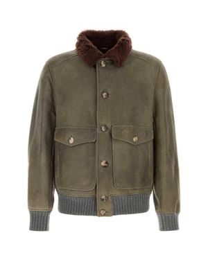 Brunello Cucinelli Shearling Jacket - Green