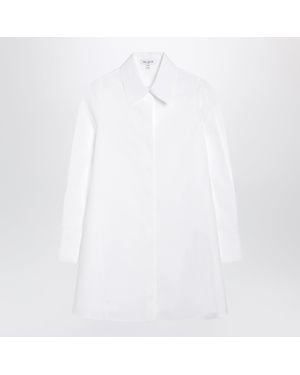 Alaïa Alaia Cotton Poplin Shirt Dress - White