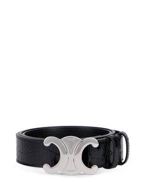 Celine Triomphe Belt - Black