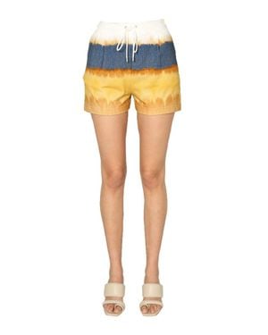 Alberta Ferretti Tie-Dye Shorts - Blue