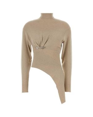 Lanvin Sand Wool Blend Sweater - Natural