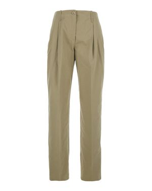 Semicouture High-Waisted Pants Cotton - Natural