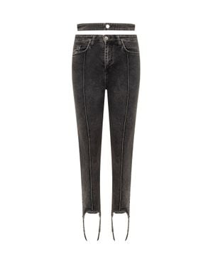 ANDREADAMO Skinny Fit Paintntaloni Pants - Black