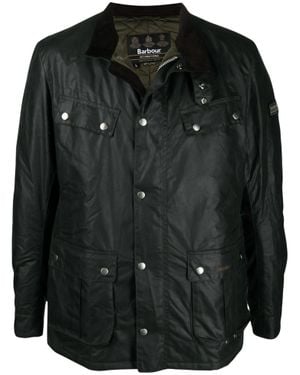 Barbour Waxed Cotton Button-Down Jacket - Black