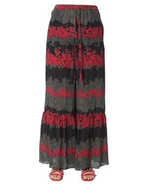 RED Valentino Dreaming Peony Print Pants - Red