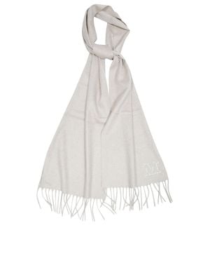 Max Mara Wsdalia Wool-Blend Scarf - White
