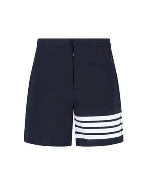 Thom Browne Stretch Viscose-Blend Pants For - Blue