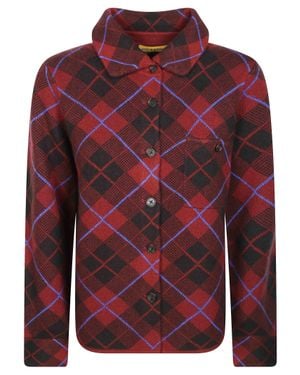 Guest In Residence Dylan Plaid Cashmere Shirt - Red