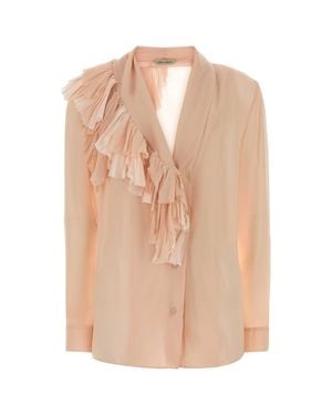 Alberta Ferretti Regular Solid Shirt - Natural