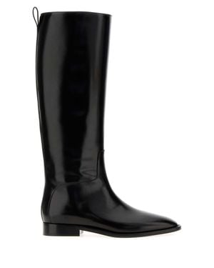 Jil Sander Leather Lune Boots - Black