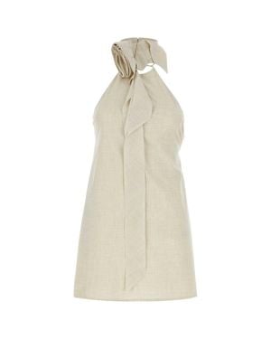 Camilla & Marc Sand Stretch Polyester Blend Floris Top - White