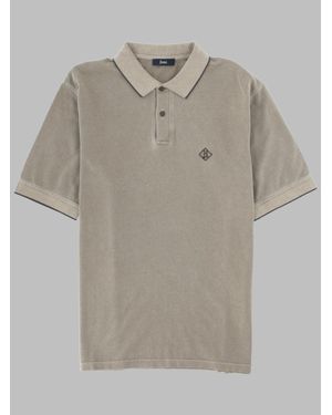 Herno Cotton Polo Shirt With Logo - Gray