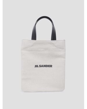 Jil Sander Mini Book Tote Handbag - White