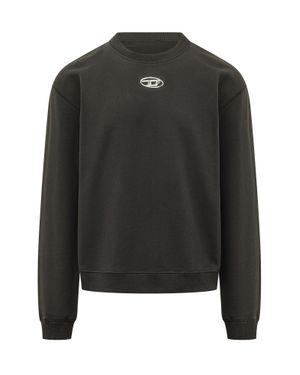 DIESEL Contemporary Logo Sweatshirt - Black