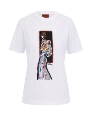 Missoni Graphic Crew Neck T-Shirt - White