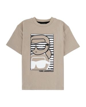 KARL LAGERFELD Mini Stylish Tee Shirt For Boys - Gray
