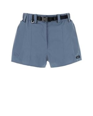 Prada Cerulean Canvas Shorts - Blue