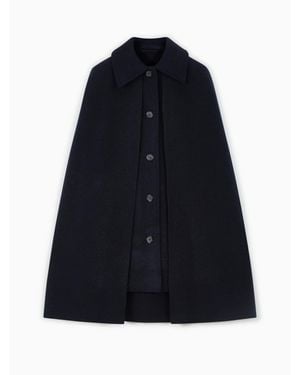 TOTEME Buttoned Cape Coat - Blue