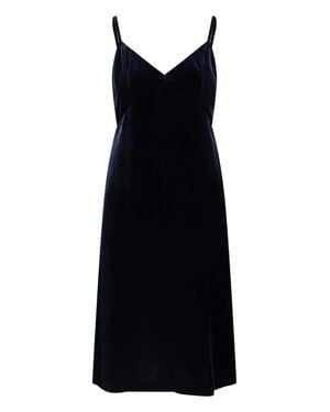 Aspesi Velvet Slip Dress - Black