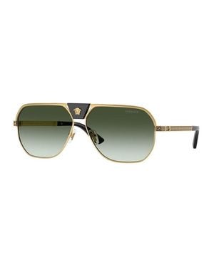 Versace Aviator Sunglasses - Green