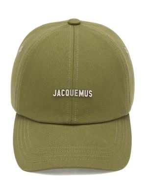 Jacquemus Cotton Logo Cap With Adjustable Back Closure - Green