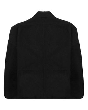 Rick Owens Structured High-Neck Jacket - Black